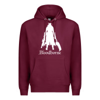 Burgundy bloodborne zipped Premium Hoodie - linhVisuals