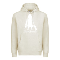 Oatmeal Heather bloodborne zipped Premium Hoodie - linhVisuals