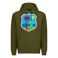 Army Green west indies cricket Premium Hoodie - linhVisuals