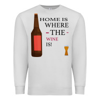 Dove Grey HOME IS WHERE THE WINE IS Premium Sweatshirt - Bettercallsaul