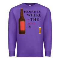 Purple HOME IS WHERE THE WINE IS Premium Sweatshirt - Bettercallsaul
