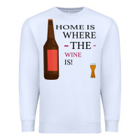 White HOME IS WHERE THE WINE IS Premium Sweatshirt - Bettercallsaul