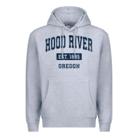 Heather Grey hood river oregon or vintage sports established navy design t shirt Premium Hoodie - linhVisuals