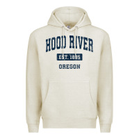 Oatmeal Heather hood river oregon or vintage sports established navy design t shirt Premium Hoodie - linhVisuals