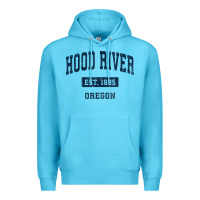 Hood River Oregon Or Vintage Sports Established Navy Design T Shirt Premium Hoodie | Teevron