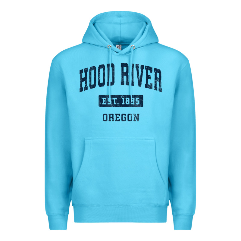 Hood River Oregon Or Vintage Sports Established Navy Design T Shirt Premium Hoodie by linhVisuals | Teevron