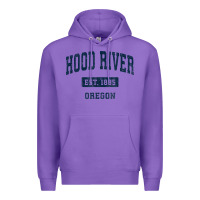 Purple hood river oregon or vintage sports established navy design t shirt Premium Hoodie - linhVisuals