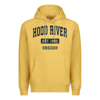 Antique Gold hood river oregon or vintage sports established navy design t shirt Premium Hoodie - linhVisuals