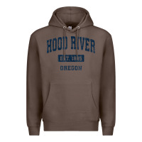 Coffee hood river oregon or vintage sports established navy design t shirt Premium Hoodie - linhVisuals