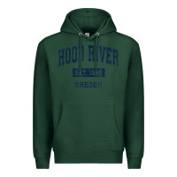 Sports Green hood river oregon or vintage sports established navy design t shirt Premium Hoodie - linhVisuals