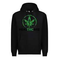 Black healthcare thc marijuana cannabis medical Premium Hoodie - linhVisuals
