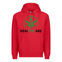 Red healthcare thc marijuana cannabis medical Premium Hoodie - linhVisuals