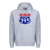 Heather Grey california usa highway 395 hiking fishing climbing adventure premium Premium Hoodie - linhVisuals