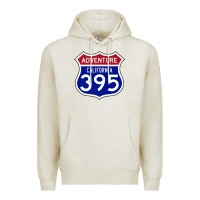 Oatmeal Heather california usa highway 395 hiking fishing climbing adventure premium Premium Hoodie - linhVisuals