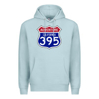 Blue Mist california usa highway 395 hiking fishing climbing adventure premium Premium Hoodie - linhVisuals