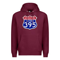 Burgundy california usa highway 395 hiking fishing climbing adventure premium Premium Hoodie - linhVisuals