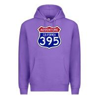 Purple california usa highway 395 hiking fishing climbing adventure premium Premium Hoodie - linhVisuals