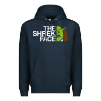 Navy the shrek face Premium Hoodie - linhVisuals