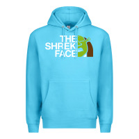 Ocean Blue the shrek face Premium Hoodie - linhVisuals