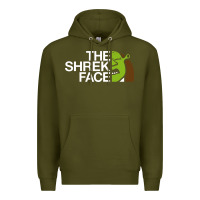 Army Green the shrek face Premium Hoodie - linhVisuals