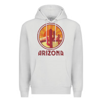 Dove Grey arizona cactus sunset scene graphic t shirt Premium Hoodie - linhVisuals