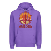 Purple arizona cactus sunset scene graphic t shirt Premium Hoodie - linhVisuals