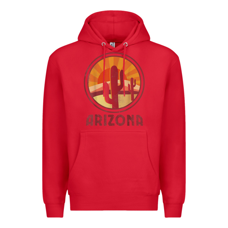 Arizona Cactus Sunset Scene Graphic T Shirt Premium Hoodie by linhVisuals | Teevron