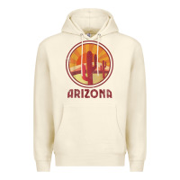 Sandshell arizona cactus sunset scene graphic t shirt Premium Hoodie - linhVisuals