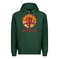 Sports Green arizona cactus sunset scene graphic t shirt Premium Hoodie - linhVisuals