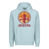 Blue Mist arizona cactus sunset scene graphic t shirt Premium Hoodie - linhVisuals