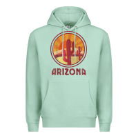 Seafoam arizona cactus sunset scene graphic t shirt Premium Hoodie - linhVisuals
