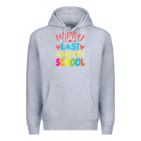 Heather Grey happy last day of school teacher boys girls school last day Premium Hoodie - linhVisuals