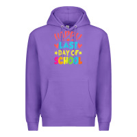 Purple happy last day of school teacher boys girls school last day Premium Hoodie - linhVisuals