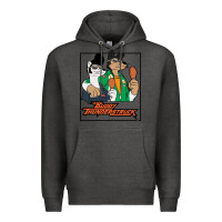 Charcoal Heather buddy thunderstruck friend Premium Hoodie - linhVisuals