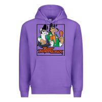 Purple buddy thunderstruck friend Premium Hoodie - linhVisuals