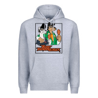 Heather Grey buddy thunderstruck friend Premium Hoodie - linhVisuals