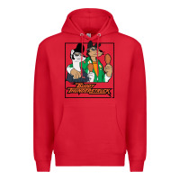 Red buddy thunderstruck friend Premium Hoodie - linhVisuals