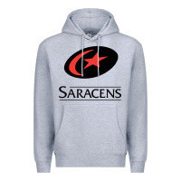 Heather Grey saracens Premium Hoodie - linhVisuals