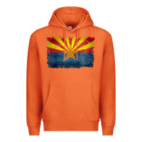 Carrot arizona flag in grungy style raglan baseball tee Premium Hoodie - linhVisuals