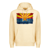 Pina Colada arizona flag in grungy style raglan baseball tee Premium Hoodie - linhVisuals