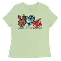 Matcha peace love watermelon Ladies Tee - SublimationCraftShop
