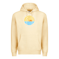Pina Colada cayman islands retro colorful ocean sunset palm tree novelty Premium Hoodie - linhVisuals