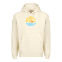 Sandshell cayman islands retro colorful ocean sunset palm tree novelty Premium Hoodie - linhVisuals