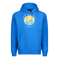 True Royal cayman islands retro colorful ocean sunset palm tree novelty Premium Hoodie - linhVisuals