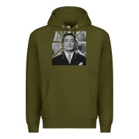 Army Green swans reflecting elephants 1937 by salvador dali 83665573 Premium Hoodie - linhVisuals