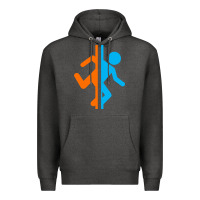 Charcoal Heather portal   portal Premium Hoodie - linhVisuals