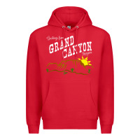 Red arizona grand canyon greetings souvenir tee shirt Premium Hoodie - linhVisuals
