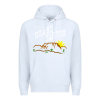 White arizona grand canyon greetings souvenir tee shirt Premium Hoodie - linhVisuals