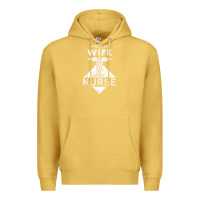 Antique Gold my husband is a nurse im a proud wife of a nurse Premium Hoodie - linhVisuals