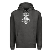 Charcoal Heather my husband is a nurse im a proud wife of a nurse Premium Hoodie - linhVisuals